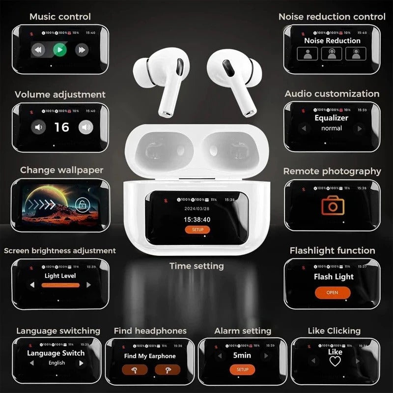 Airpods Pro Earbuds with Touchscreen Noise Reduction Mic Sports Waterproof Earbuds