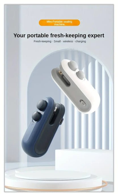 Small 2-in-1 Rechargeable Magnetic Snack Sealer Household Mini Sealing Machine