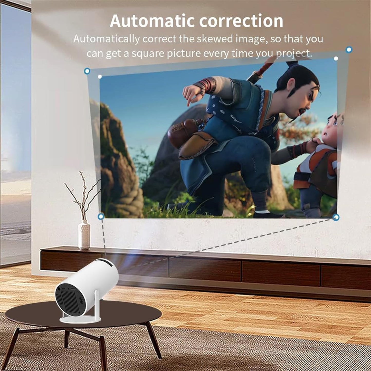 4K Portable Smart HD Projector with WiFi & Bluetooth Android 180°