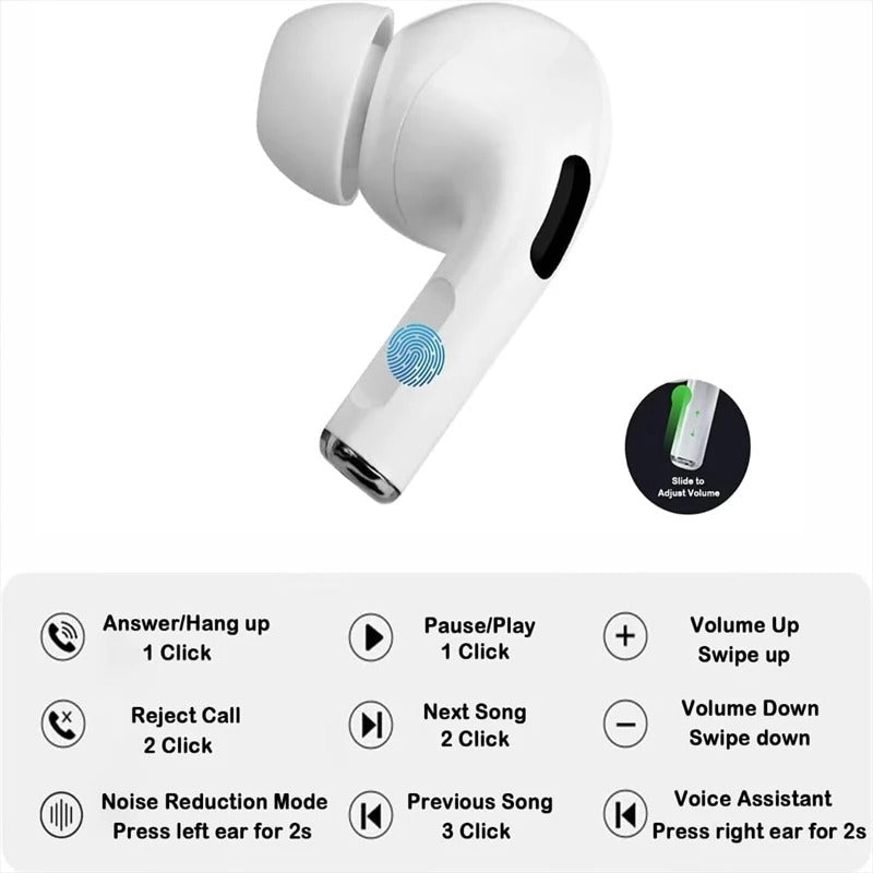 Airpods Pro Earbuds with Touchscreen Noise Reduction Mic Sports Waterproof Earbuds
