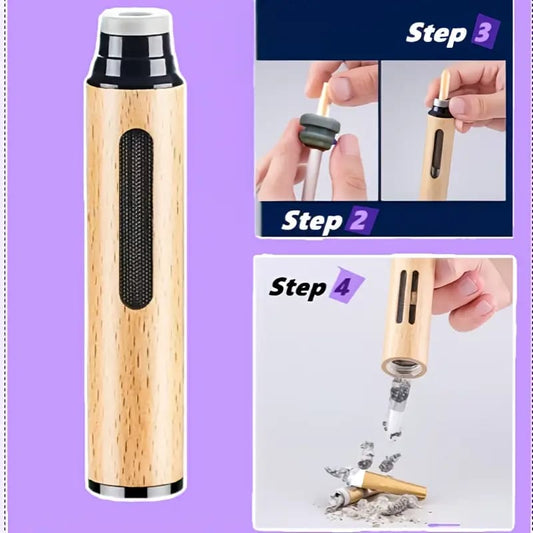 Handheld Car Cigarette Holder, High Temperature Resistance Portable Easy To Use Handheld Car Ashtray 50mAh for Home(Black)