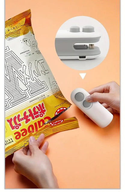 Small 2-in-1 Rechargeable Magnetic Snack Sealer Household Mini Sealing Machine